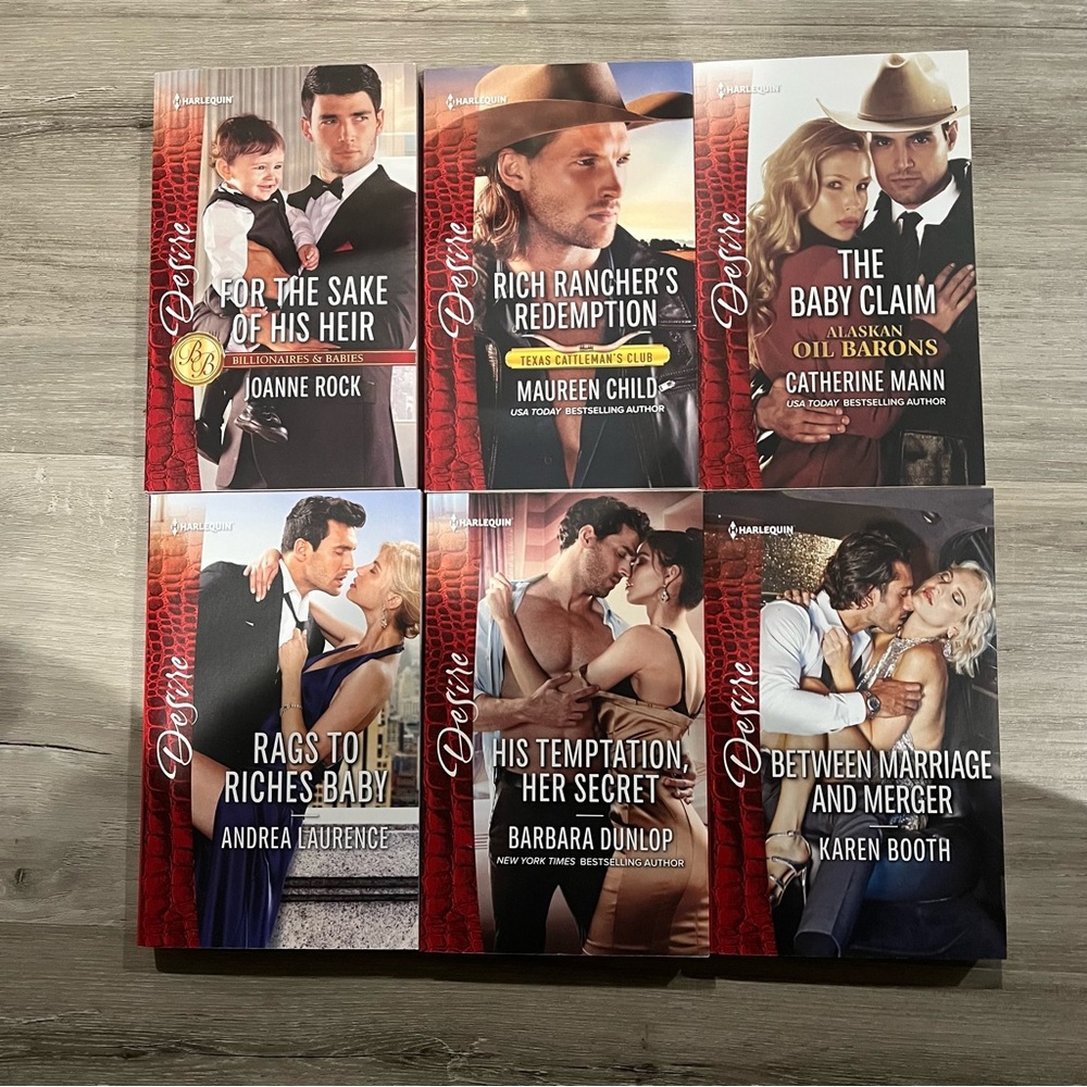 6 NWT Harlequin Desire Paperback Romance Novels